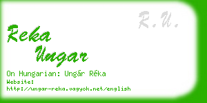 reka ungar business card